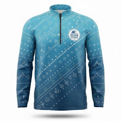 Unisex Sublimated Ultra Light Quarter Zip Sweatshirt